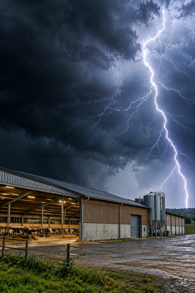 Orage au-dessus de la ferme